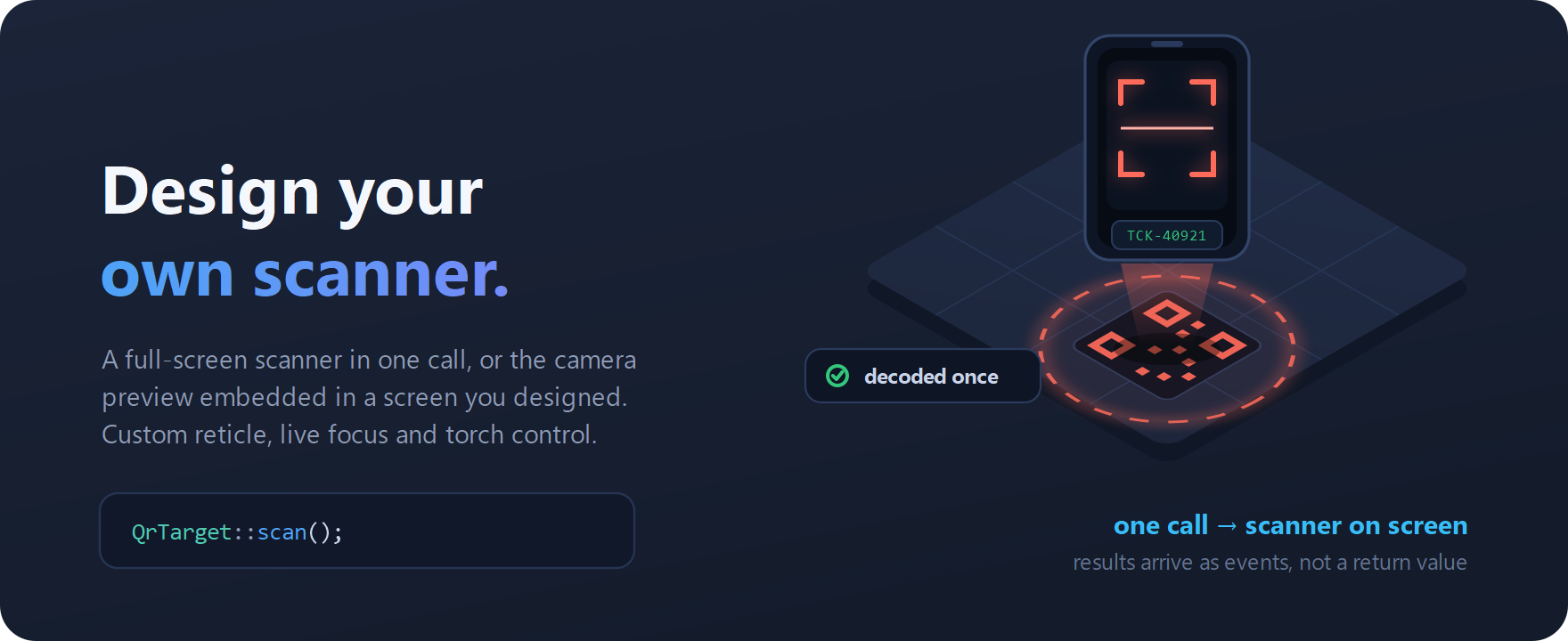 QR Target — Design your scanner. Don’t accept one.